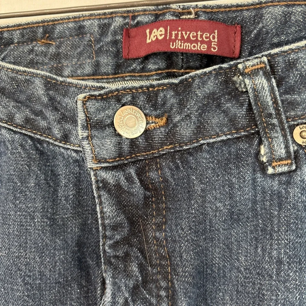 Lee Riveted Ultimate 5 Blue Jeans Women’s Size 14L 5-Pockets 100% Cotton 34x30